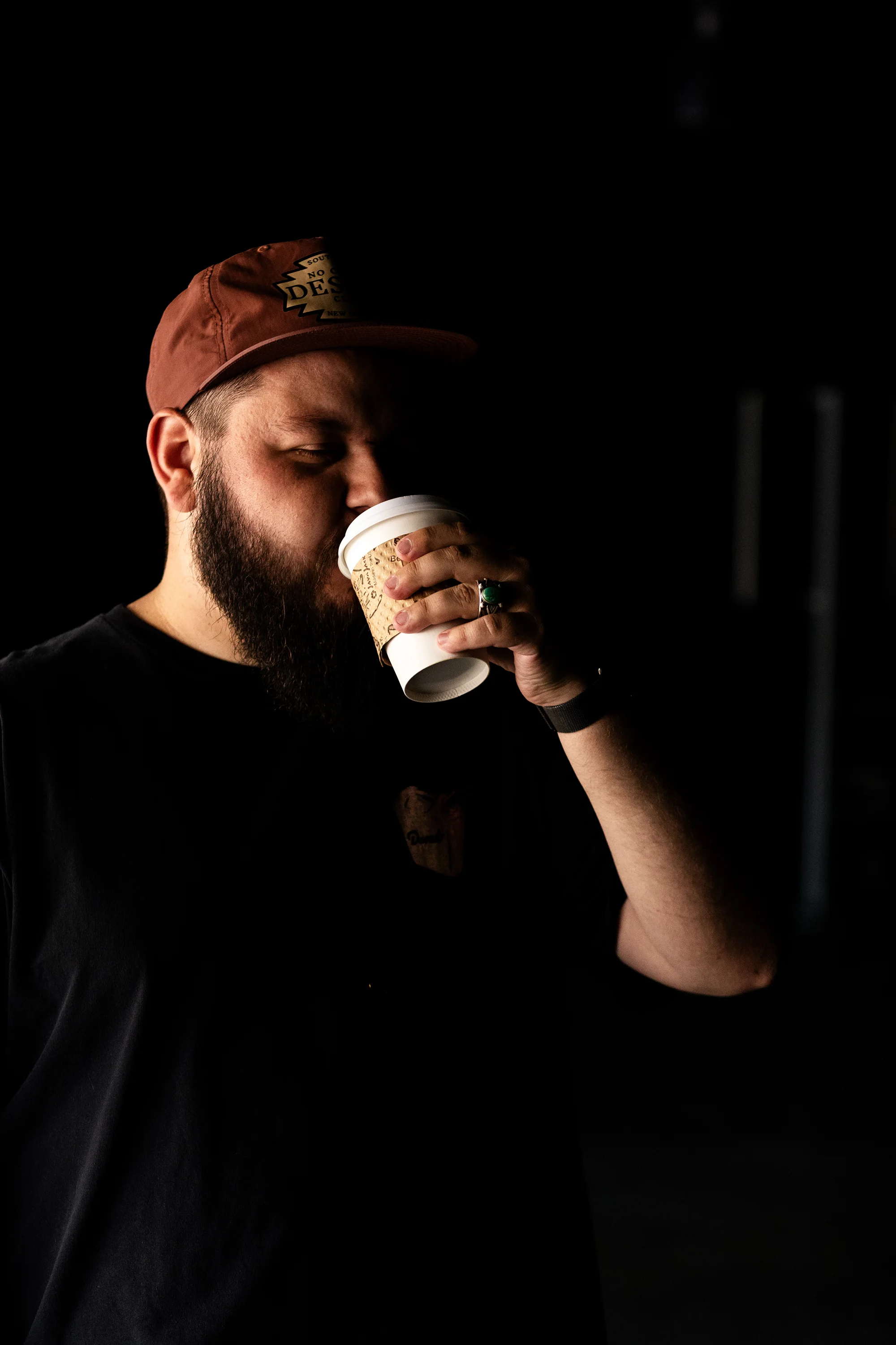 Chorus drinking coffee